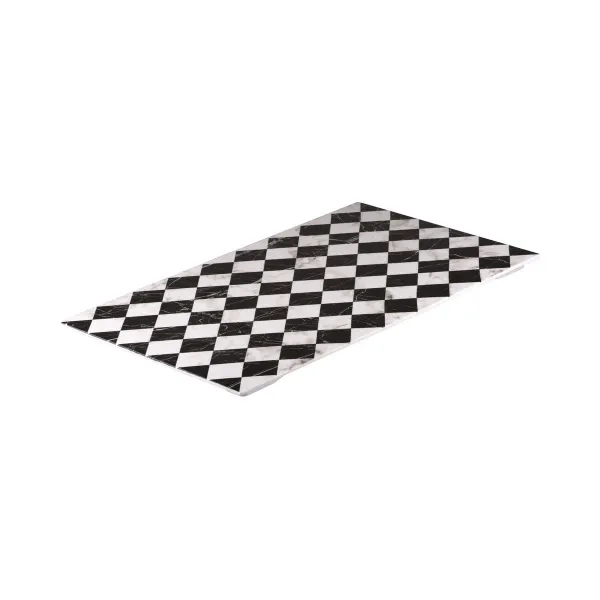 Rect Flat Platter-530x325mm - Checkered