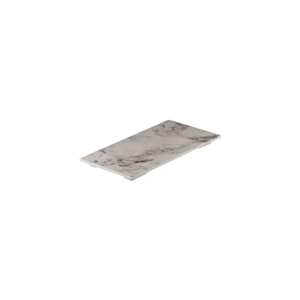 Rect Flat Platter-325x176mm - White Marble