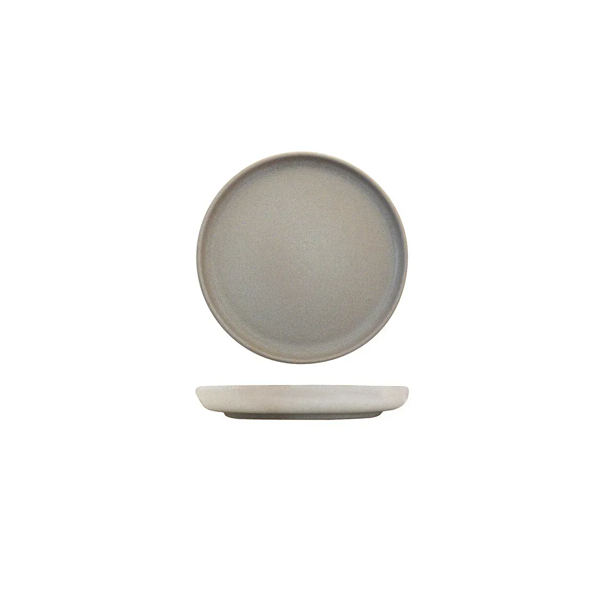 Walled Round Plate - 175mm Ø - Light Grey
