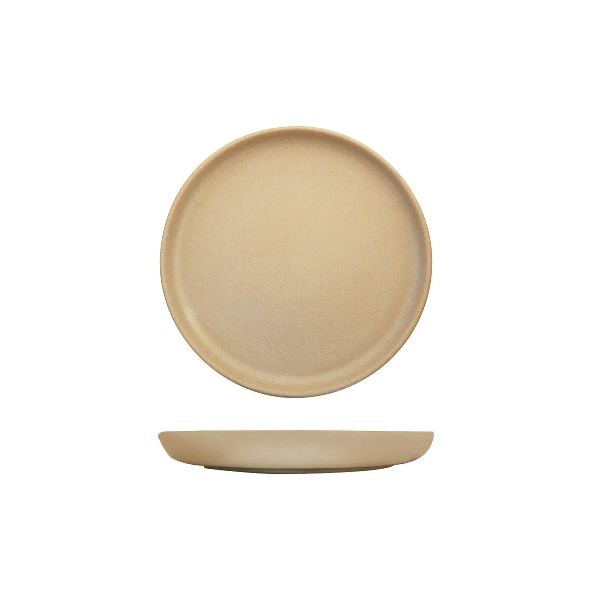 Walled Round Plate - 220mm Ø - Taupe