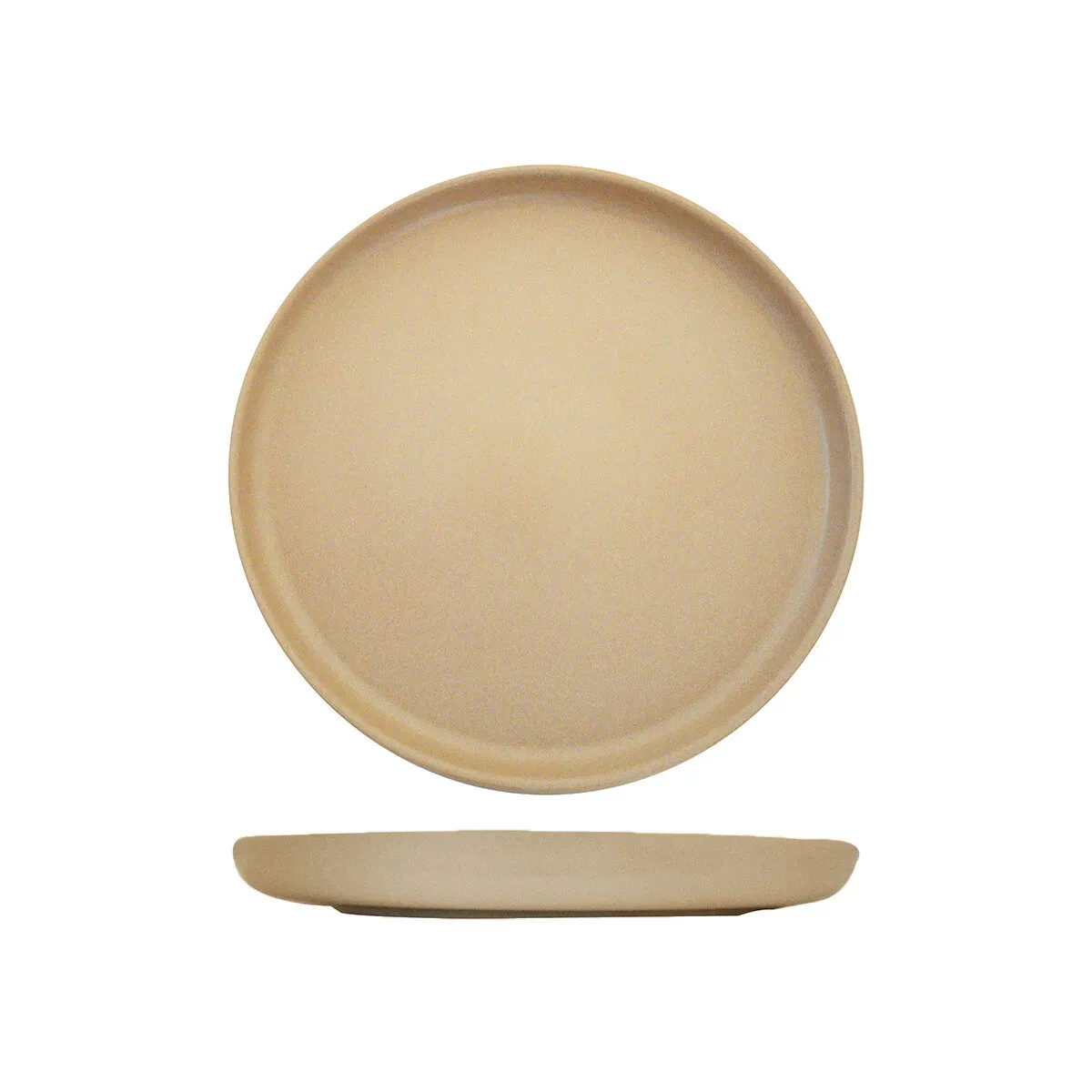 Walled Round Plate - 280mm Ø - Taupe
