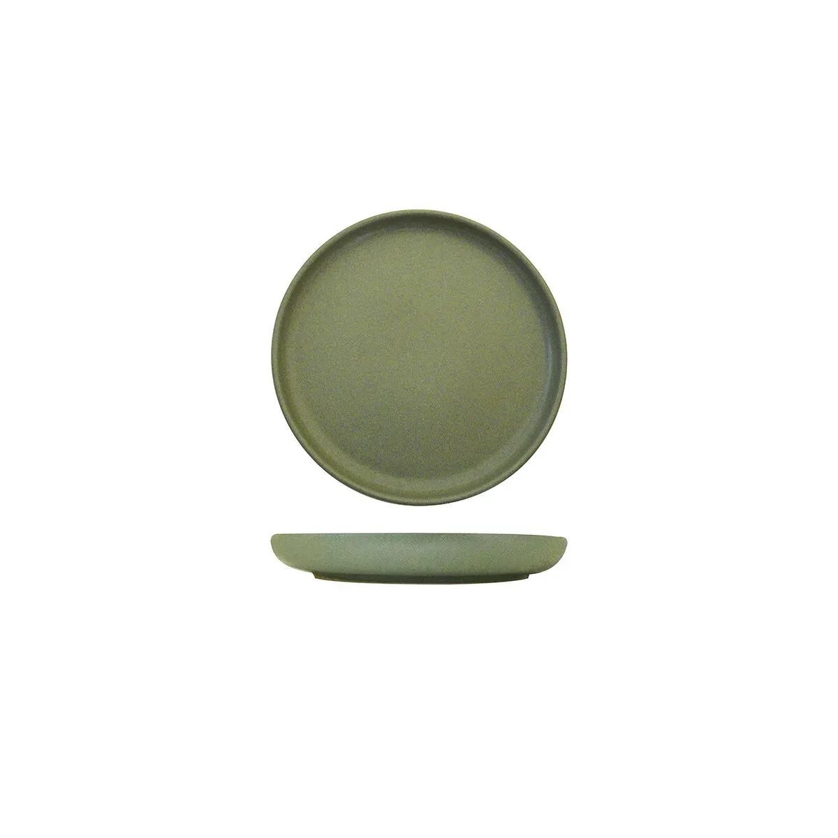 Walled Round Plate - 175mm Ø - Green