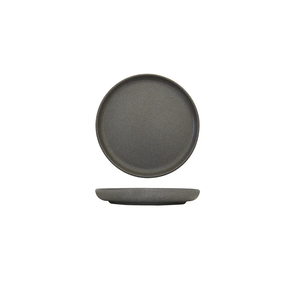 Walled Round Plate - 175mm Ø - Dark Grey