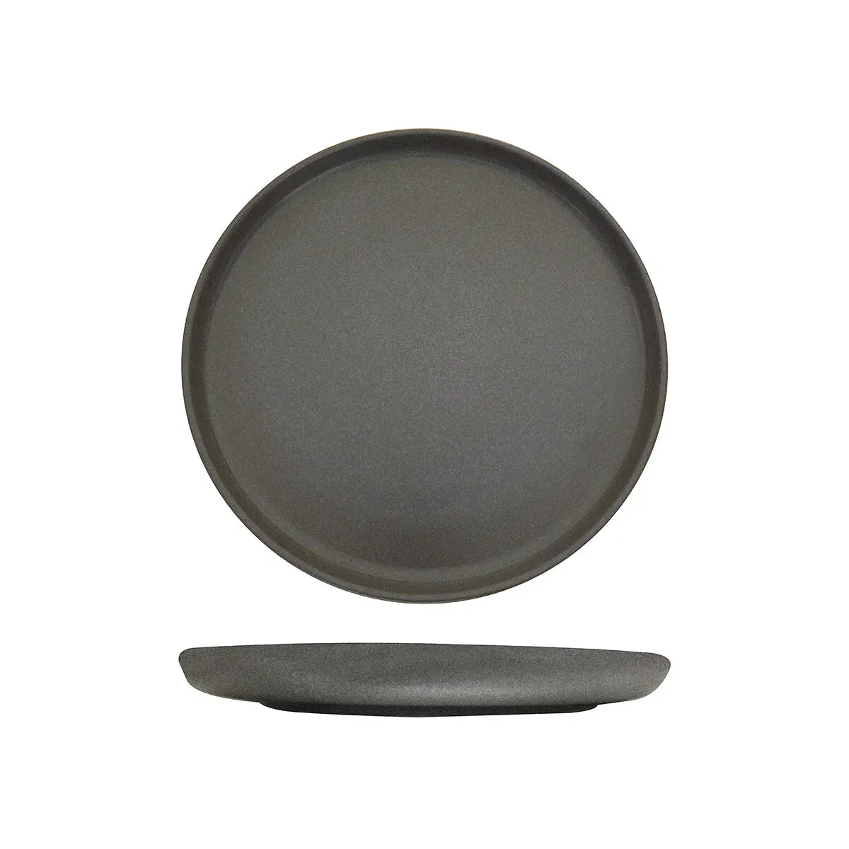 Walled Round Plate - 280mm Ø - Dark Grey