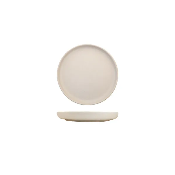 Walled Round Plate - 175mm ร - Cream