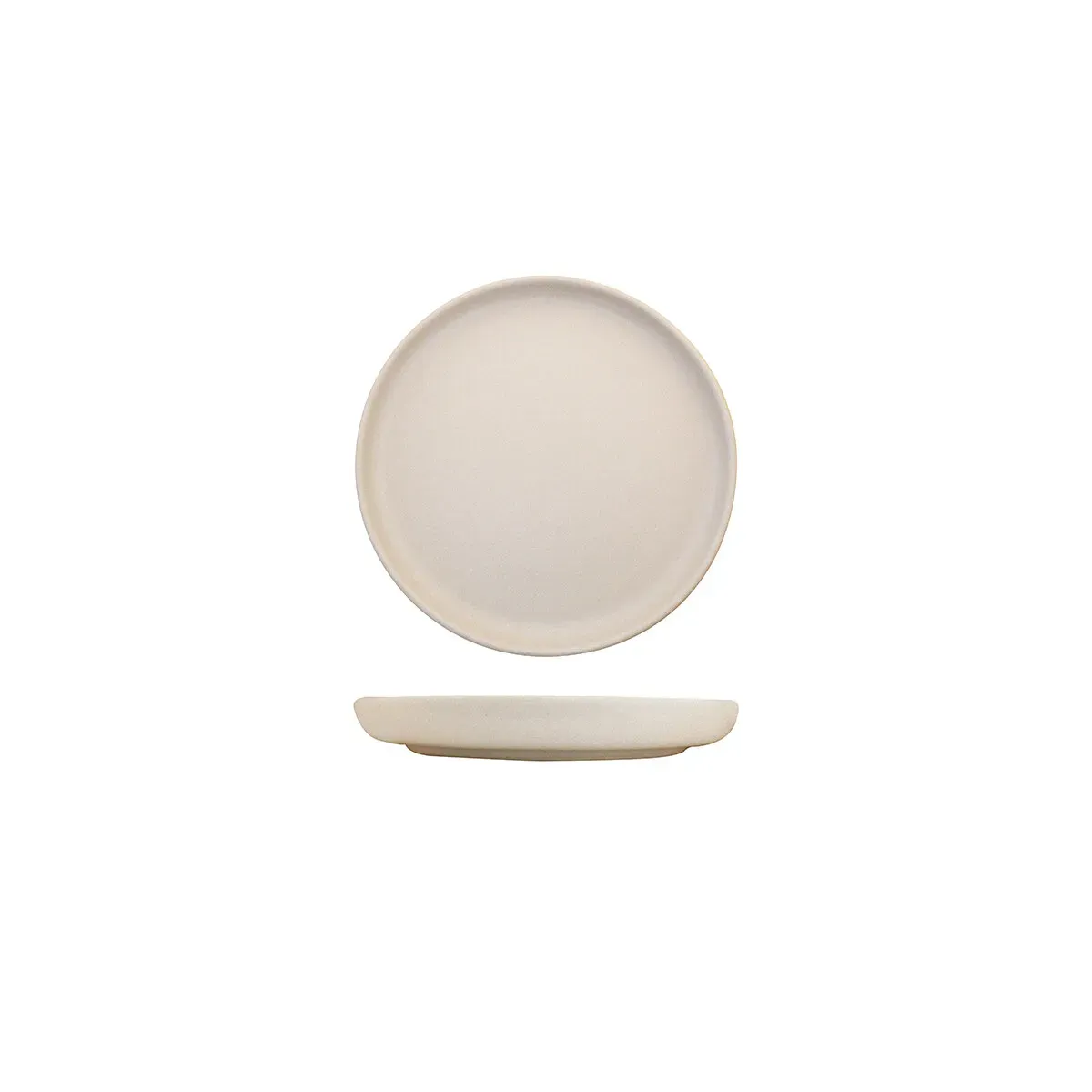 Walled Round Plate - 175mm Ø - Cream