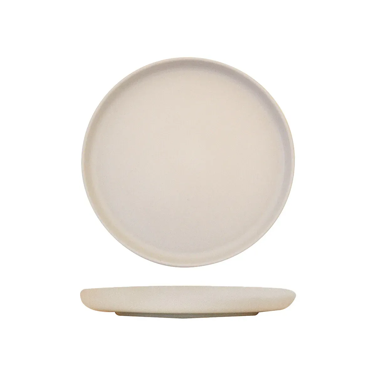 Walled Round Plate - 280mm Ø - Cream