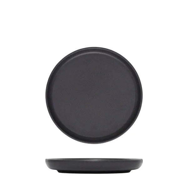 Walled Round Plate - 175mm ร - Black