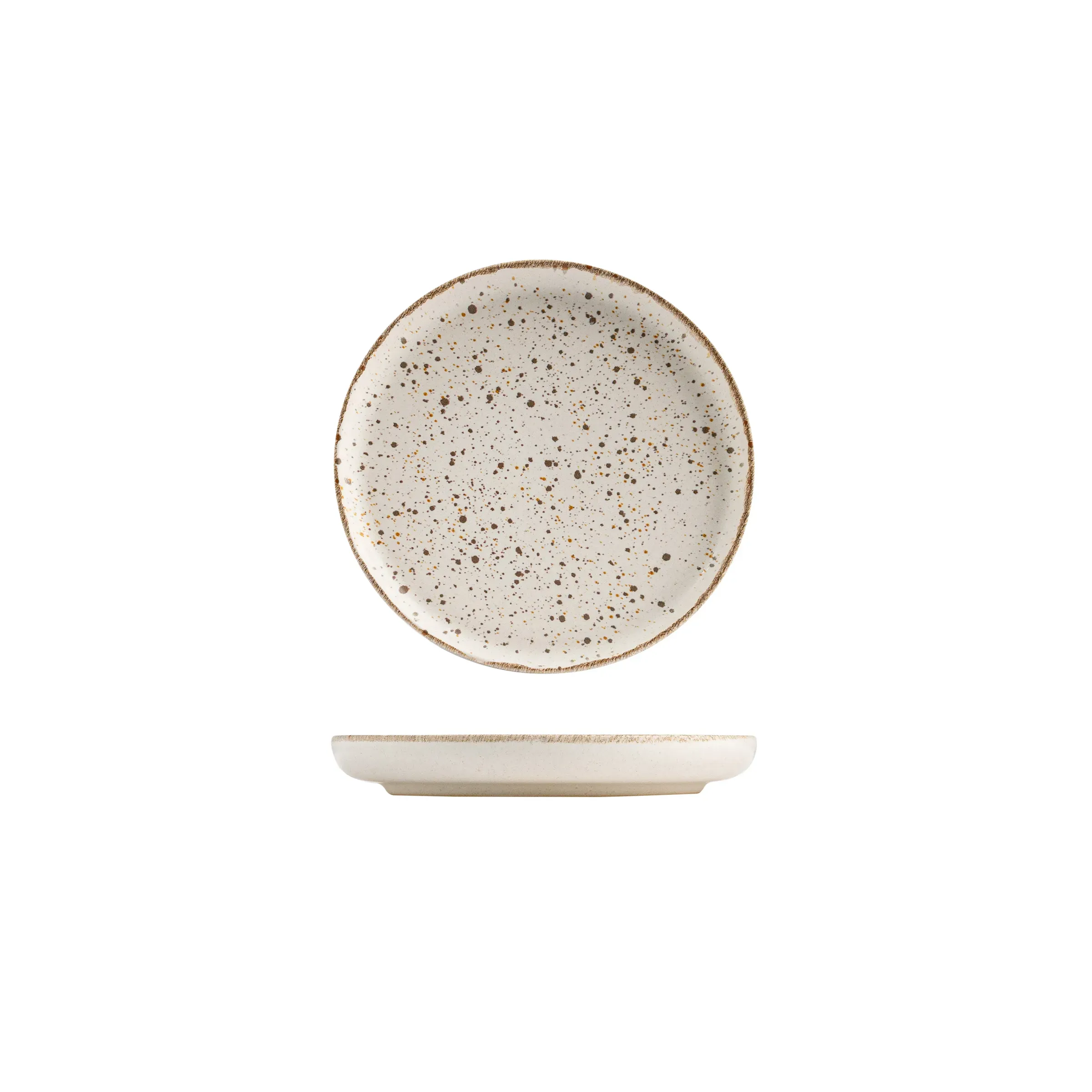 Walled Round Plate - 175mm Ø - Pebble