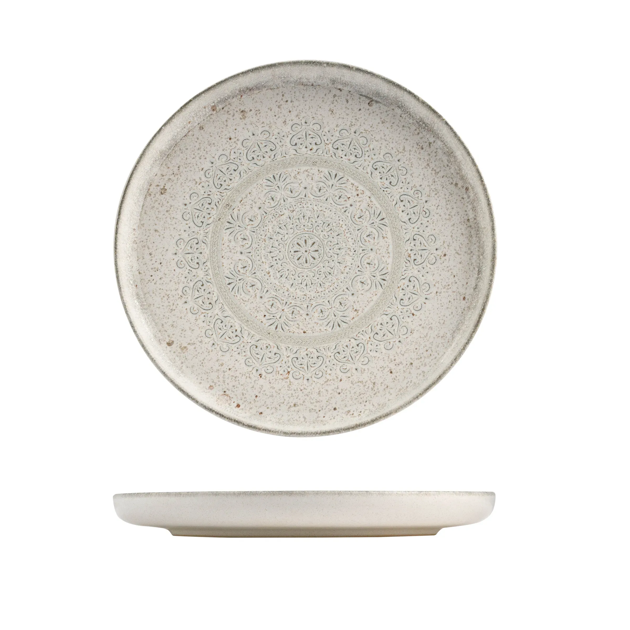 Walled Round Plate - 280mm Ø - Sahara