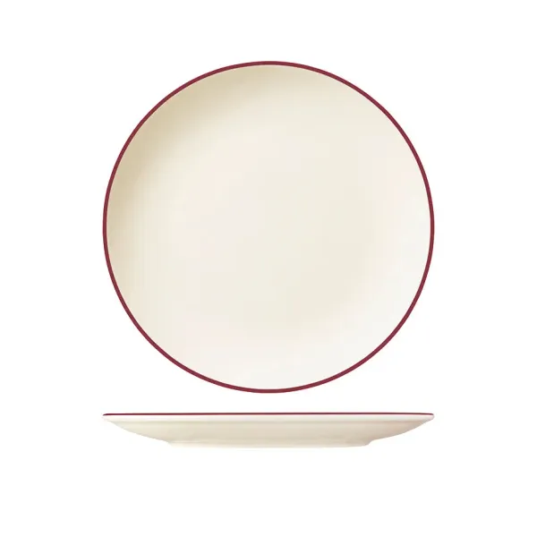Round Plate Coupe - 270mm ร - Maroon Band