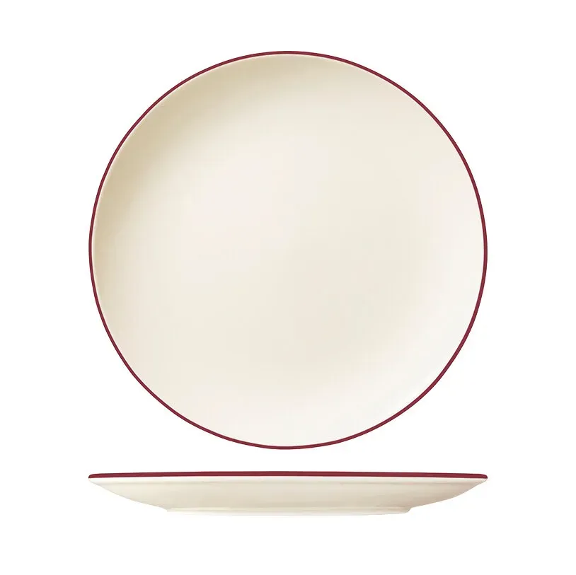 Round Plate Coupe - 300mm Ø - Maroon Band