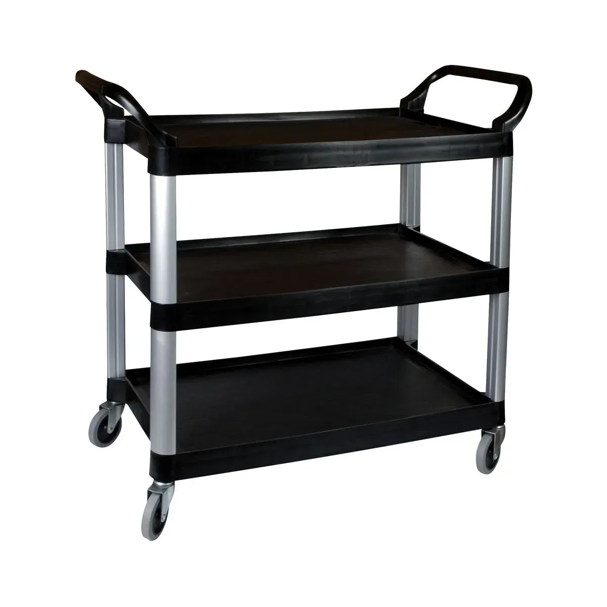 Black Utility Trolley - 3 Shelf