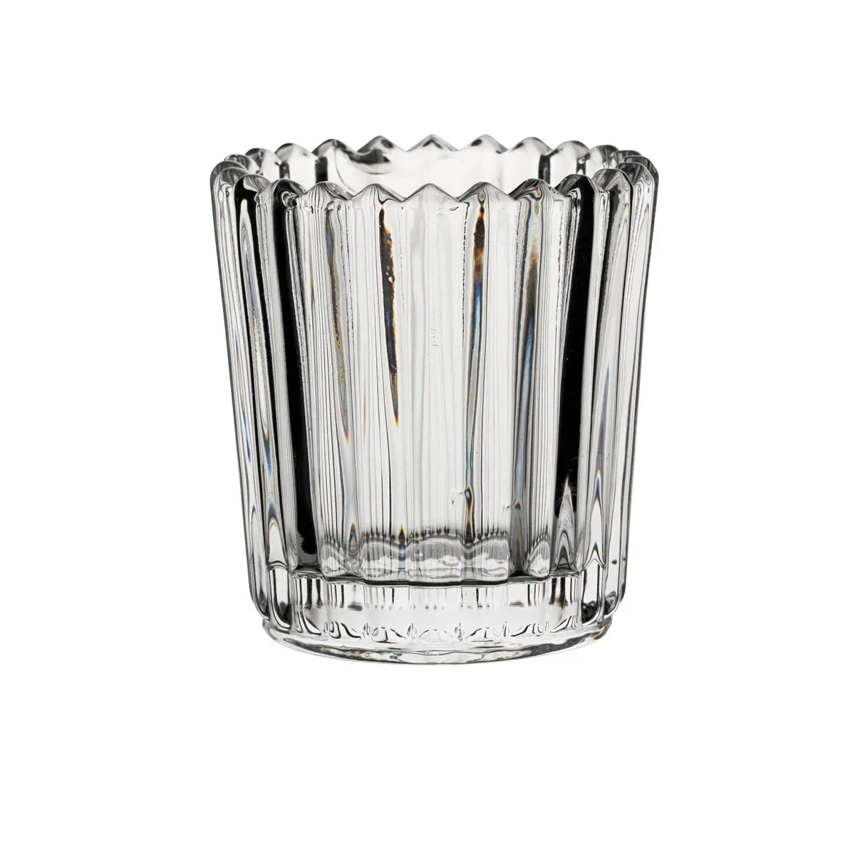 Ribbed Large Votive Clear