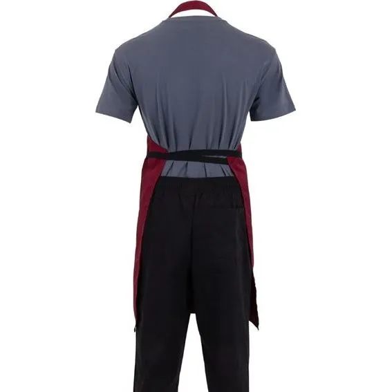 Whites Bib Apron Polycotton Burgundy