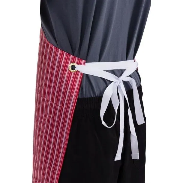 Whites Water Resistant Bib Apron Red/White Stripe