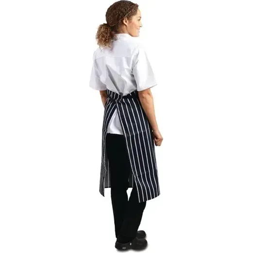 Whites Bistro Apron Blue/White Butchers Stripe