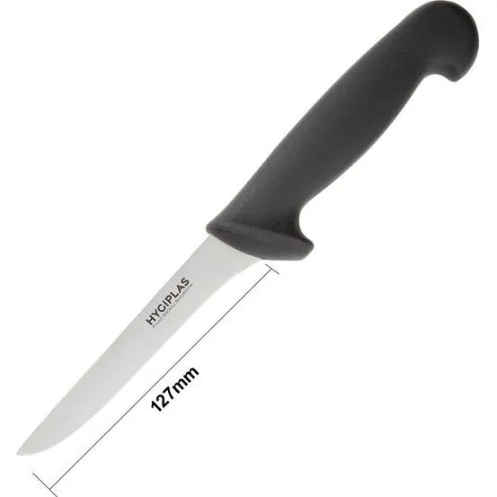 Hygiplas Boning Knife Stiff Blade Black - 5" view 5