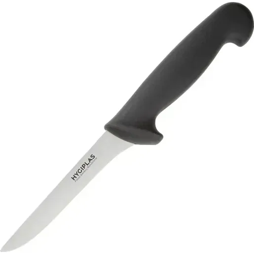 Hygiplas Boning Knife Stiff Blade Black - 5"