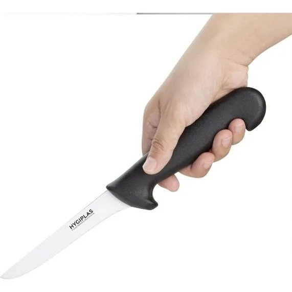 Hygiplas Boning Knife Stiff Blade Black - 5" view 2