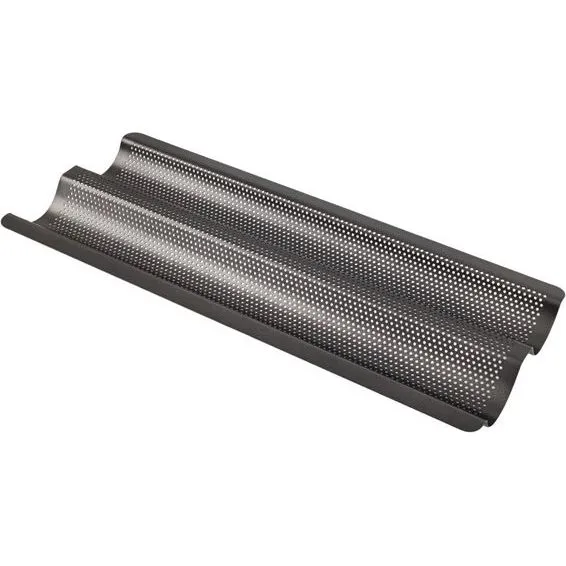 Masterclass Crusty Bake Non-Stick Perforated Baguette Tray 390  X 160  X  25mm view 4