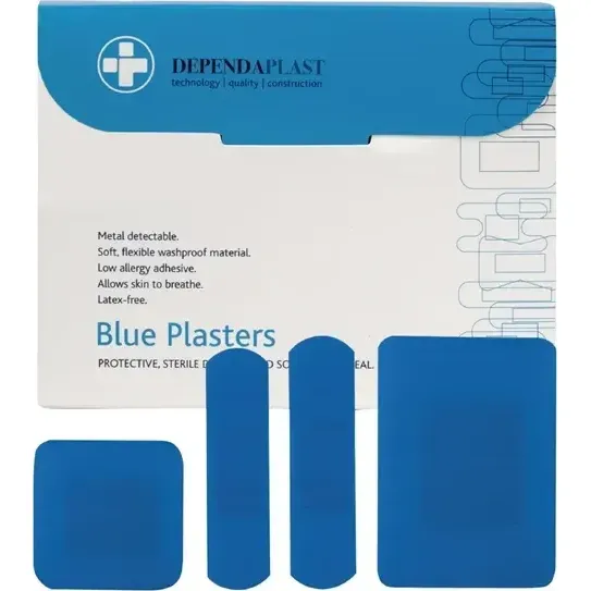Dependaplast Blue Food Area Plasters Assorted [100 Pack]