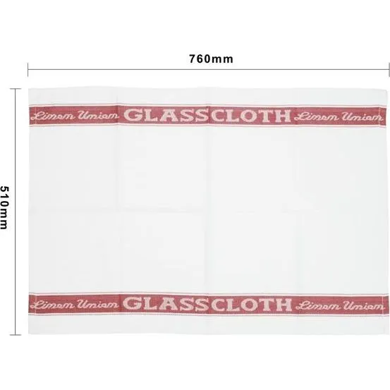Vogue Glass Cloth Red Border - 760x510mm 30x20" view 4