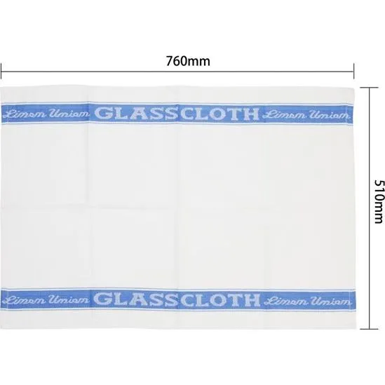 Vogue Blue Glass Cloth  -  Size: 510(l) X 760(w)mm | 55% Linen And 45% Cotton view 4