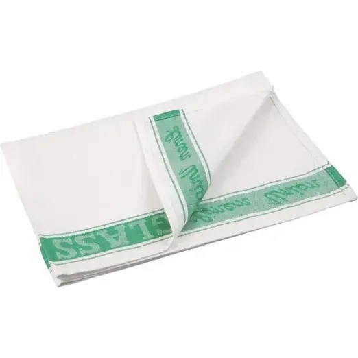 Vogue Glass Cloth Linen Union Green Border - 760x510mm 30x20" view 7