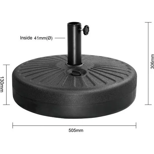 Bolero Umbrella Base Black - 20ltr