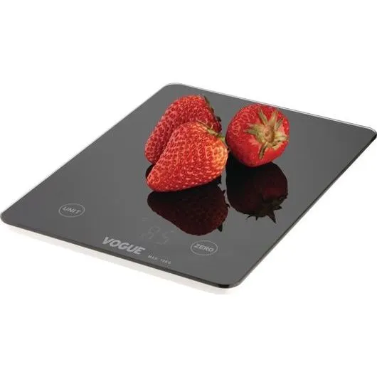 Vogue Digital Black Rectangular Scale 10kg/22lbs Grad 1g Kg/Lbs view 4