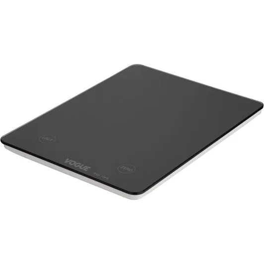 Vogue Digital Black Rectangular Scale 10kg/22lbs Grad 1g Kg/Lbs