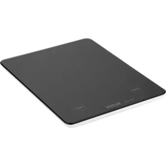 Vogue Digital Black Rectangular Scale 10kg/22lbs Grad 1g Kg/Lbs view 2