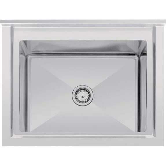 Vogue St/St Deep Pot Sink - 770mm (w) X 600mm (d)  (90mm Drain) view 7