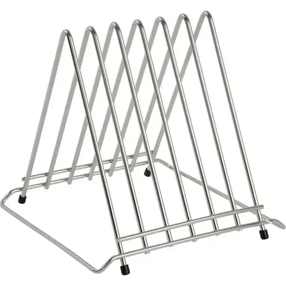 Hygiplas Chopping Board Rack Triangle St/St ; 6x 30mm Slots
