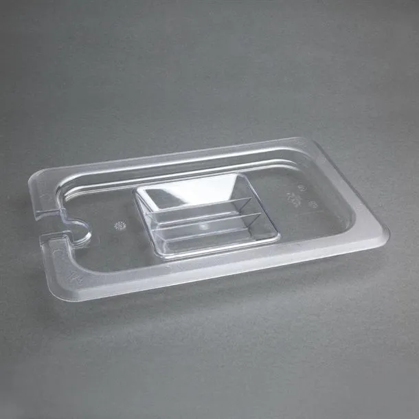 Vogue Clear Polycarbonate Gn Notched Lid - 1/4 view 4