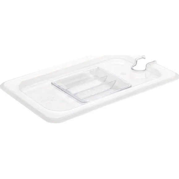 Vogue Clear Polycarbonate Gn Notched Lid - 1/4 view 5