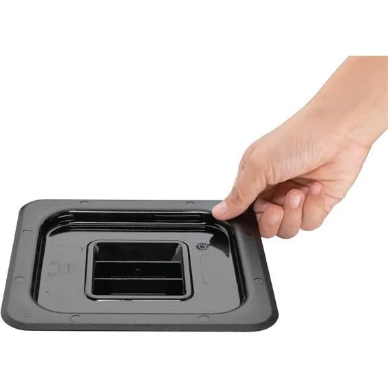 Vogue Black Polycarbonate Gn Lid - 1/6 view 3