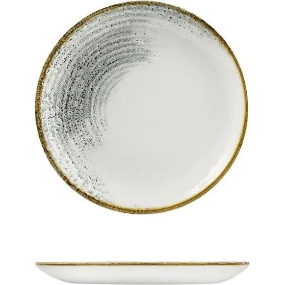 Accents Jasper Grey Round Coupe Plate