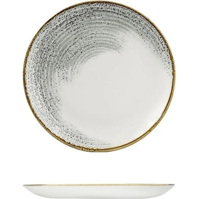 Accents Jasper Grey Round Coupe Plate