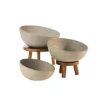 Aps Element Concrete Bowl 220x60x105mm, 1.1lt