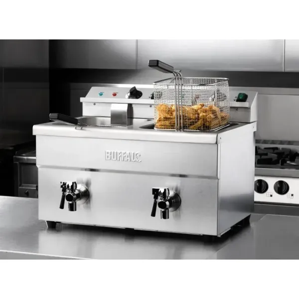 Apuro Double Induction Fryer - 2x7.5ltr - 2x3kW