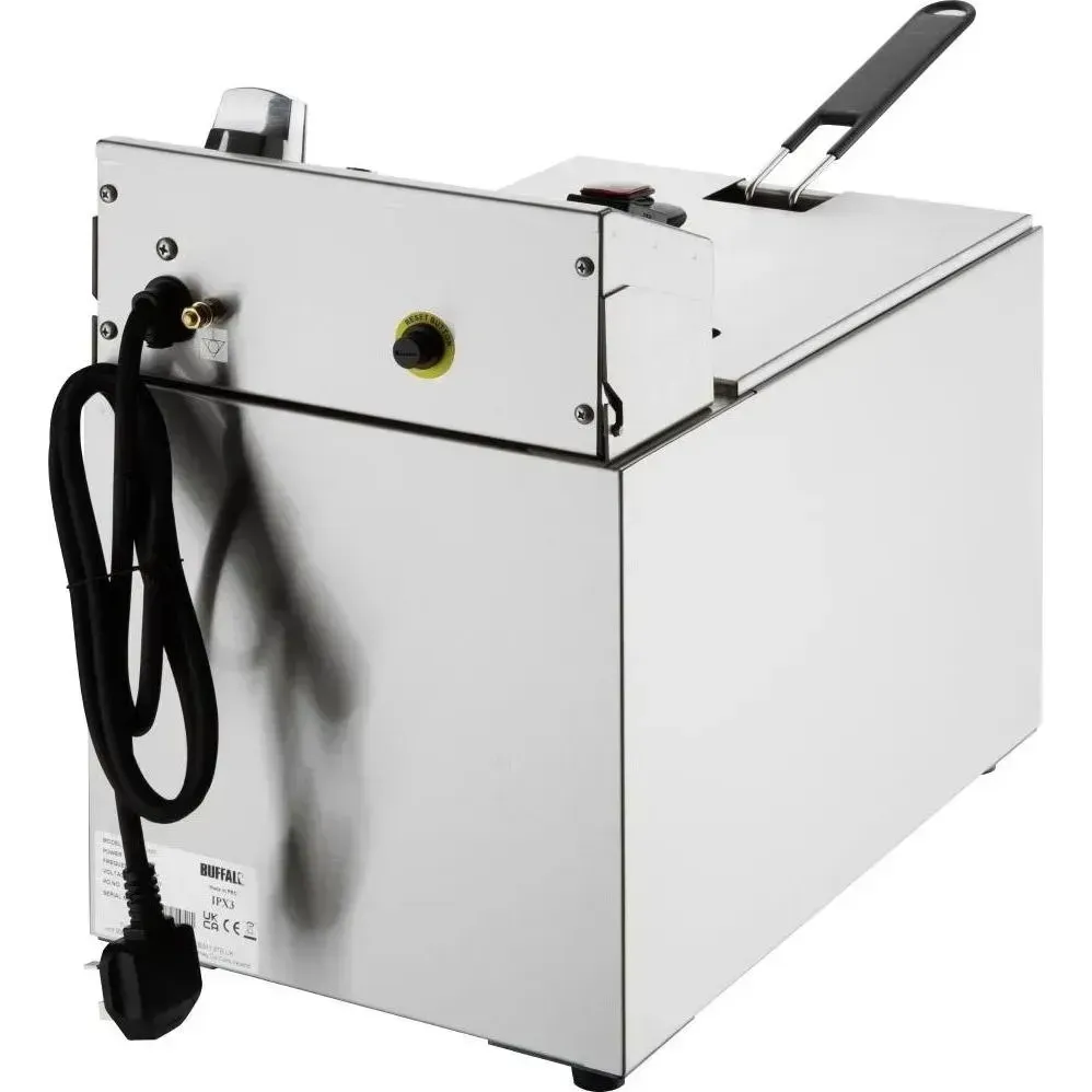 Apuro Single Electric Fryer with Timer - 8Ltr - 2.9kW