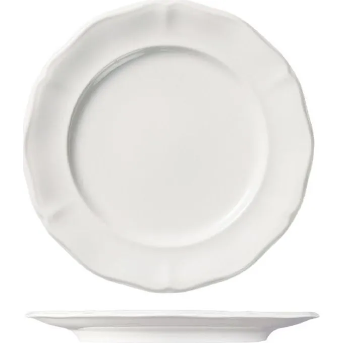 Astoria Scalloped Round Plate - Wide Rim