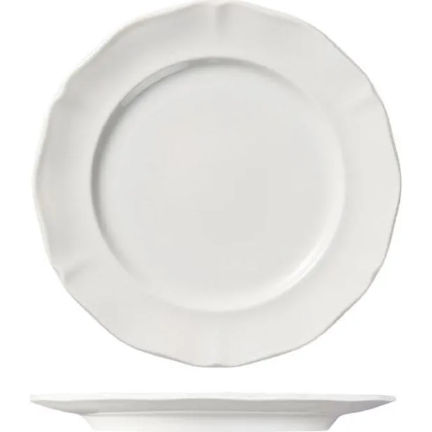 Astoria Scalloped Round Plate - Wide Rim