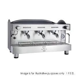 Bezzera 3L Black 3-Group Professional Espresso Machine BZB2016B3DE