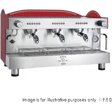 Bezzera 3L Red 3-Group Professional Espresso Machine BZB2016R3DE