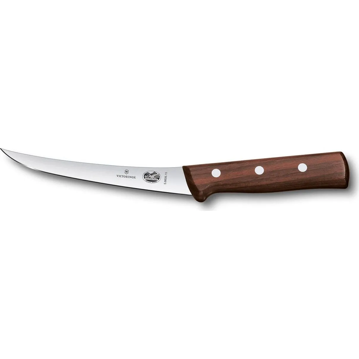 Boning Knife, 16cm Curved, Narrow Blade, American Handle - Wood