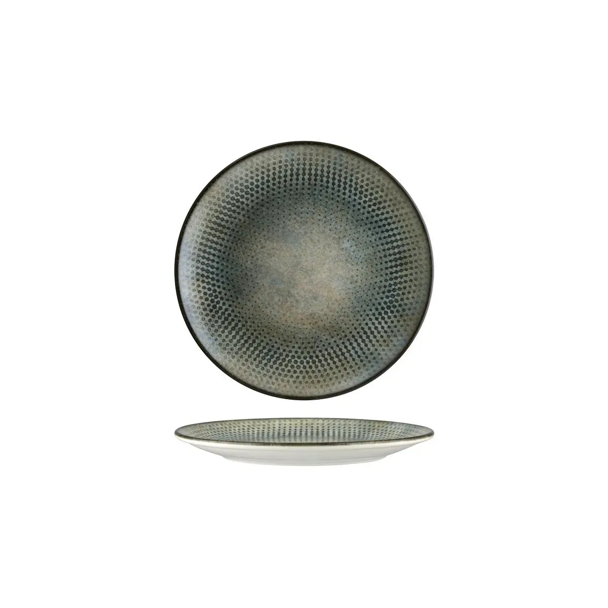 Bonna Lenta Ash Round Coupe Plate 210x20mm (lntasgrm21dz)