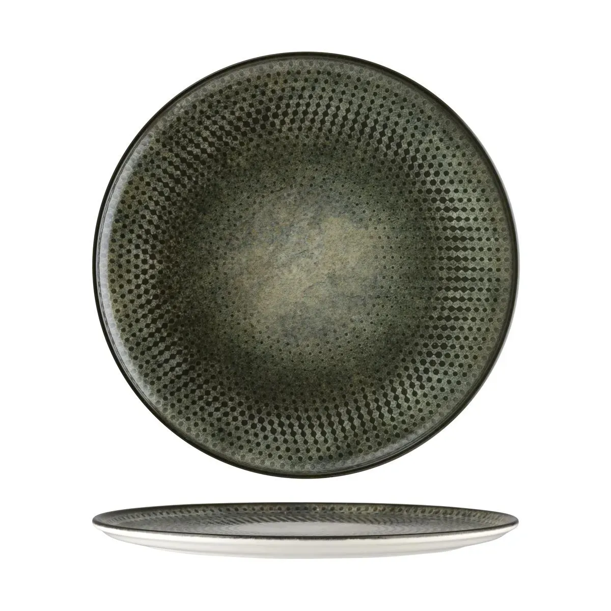 Bonna Lenta Olive Round Flat Platter 320x25mm (lntolgrm32pz)